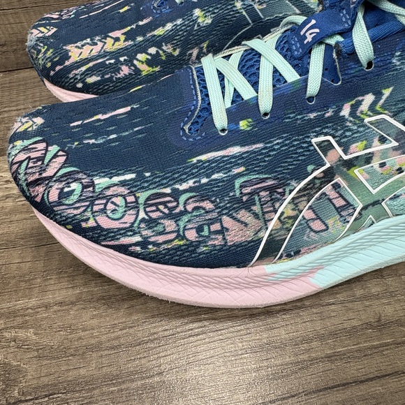 Asics Gel-Noosa Tri 14 Blue Pink Womens US Size 9.5 1012B208 Running Shoes - Picture 4 of 10